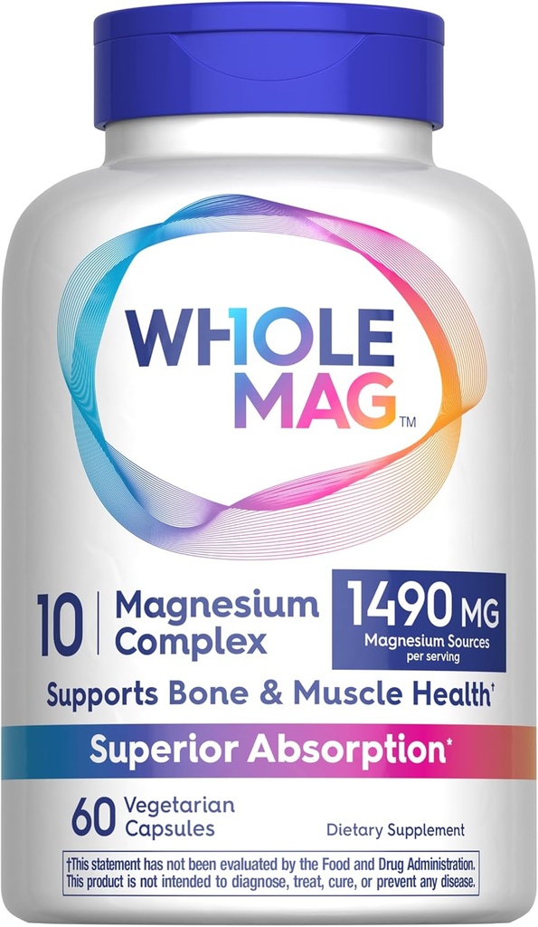 TümMag Magnezyum Supplement Kompleksi | 60 Vejetaryen Capsules | Destekler Kas, Bone, & Nerve Health* | Genel Wellness için 1 Formula * | Laboratuvar Test Edildi, Non-GMO, Gluten Free