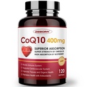 ZEBORA CoQ10-400 mg-Softgels with PQ, BioPerine & Omega-3, Coenzyme Q10 (Ubiquinone) Yüksek-hidrorpsiyon için Tamam, Güçlü Antioksit, Destek Kalp & Enerji-Ürünlük, 120 Hizmet
