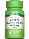 Nature's Truth Acetyl L-Carnitine 1000 mg | 30 Capsules | Super Strength | Non-GMO & Gluten Free ALCAR Tamam Tamam Tamam Tamam