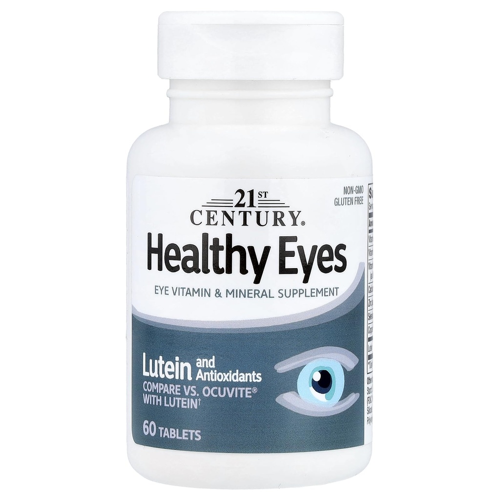 Lutein Tabletleri ile 21. Yüzyıl Sağlıklı Gözler, 60 Kont, Beyaz (27452)