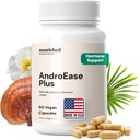 Nourished AndroEase Plus - Vegan Hormonlar Kadınlar için Denge - çinko, Reishi, Yeşil Çay ve Kadın için Palmetto - Enerji için, Vitality, Yüz Saç ve Günlük Wellness - 60 Capsules, ABD'de Yapılan