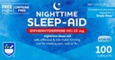 Βοήθεια για τη Νύχτα Βοήθεια για τον Ύπνο Diphenhydramine HCI 25 mg, 100 Mini Caplets 