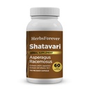 Herbsforever Shatavari Capsules Premium Asparagus Racemosus Supplement% 40 Saponins 750 mg High-Potency Formula - 60 Vegetarian Capsules Herbal Wellness & Balance Support Non-GMOMO