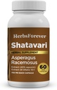 Herbsforever Shatavari Capsules Premium Asparagus Racemosus Supplement% 40 Saponins 750 mg High-Potency Formula - 60 Vegetarian Capsules Herbal Wellness & Balance Support Non-GMOMO