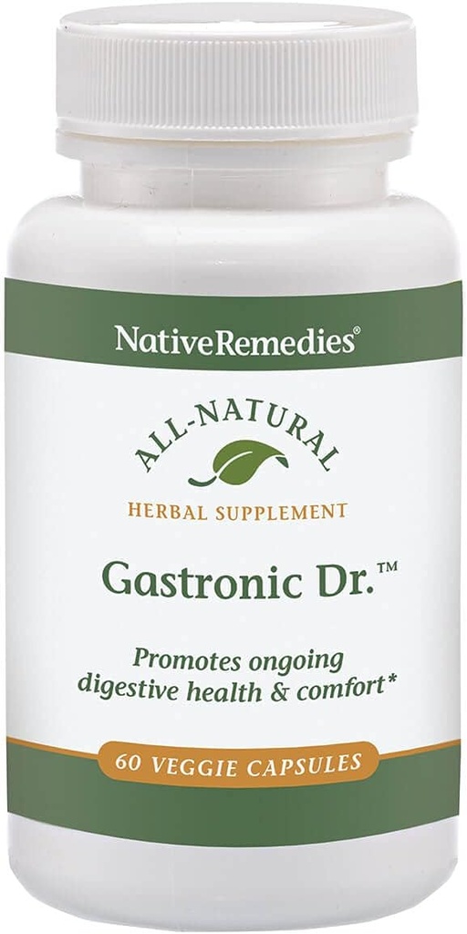 Yerli Remedies Gastronic Dr. - All Natural Herbal Supplement for Health Digestion and Comfort After Meals - Sağlıklı Stomach Lining ve Dengeli Stomach Asit Seviyeleri - 60 Veggie Caps
