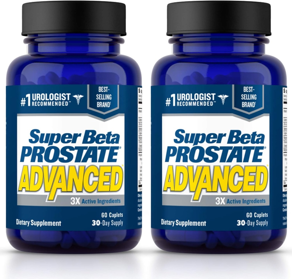 SUPER BETA PROSTATE Advanced – Προώθηση ύπνου, Bladder Υποστήριξης Emptying. Prostate συμπλήρωμα υποστήριξης για την υγεία των ανδρών με Beta σιτοστερόλη, δεν Saw Palmetto. (120 Caplets, 2-Pack)