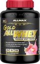 ALLMAX Nutrition - Gold ALLWHEY Protein Powder, Whey Protein Blend for Strength and Muscle Gains, Post Workout Recovery, Gluten Free, 24 Grams of Protein, Strawberry, 5 Pound