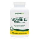 NaturesPlus Βιταμίνη D3 (1000 IU) - 90 Μασώμενα δισκία, Maui Berry Burst Γεύση - Χορτοφαγική, Χωρίς γλουτένη - 90 Μερίδες