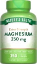 Nature's Truth Magnezyum Supplement for Women & Men | 250 mg | 250 Count | Vegan, Non-GMO & Gluten Free | Magnezyum Oksit