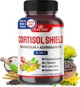 KORTISOL Shield 9-in-1 -Magnesium + Ashwagandha ile Phosphatidylserine, L-Theanine, St. John's Wort, Rhodiola Rosea - Rahatlama Desteği, Hormon Dengesi - ABD Made (180)