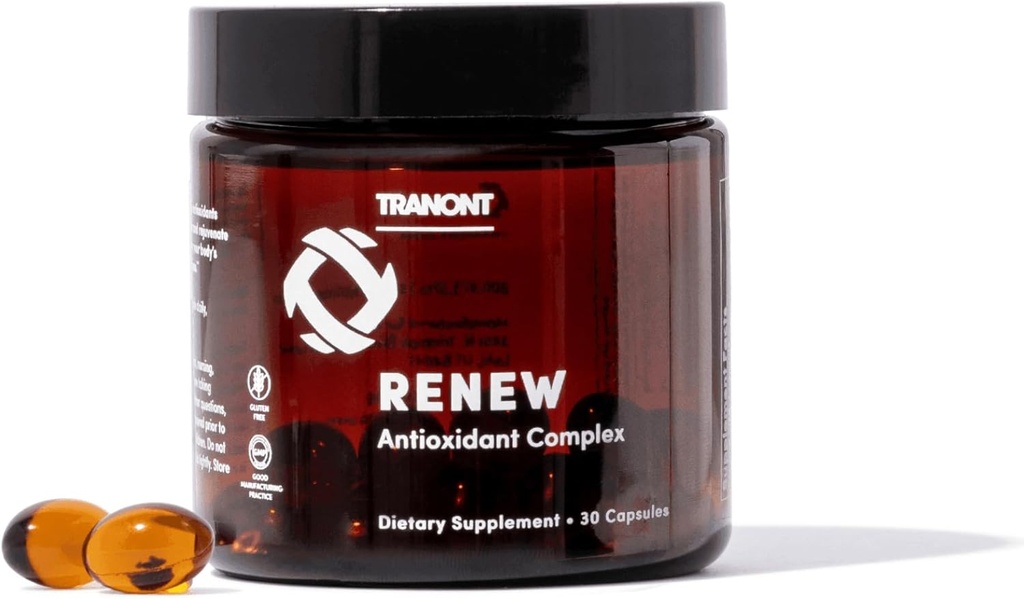 Tranont Renew - Vitality & Wellness için Antioksik Kompleksi | Vitamin E Tocotrienols & Geranylgeraniol | Ortak Sağlık ve Genç Glow - 30 Capsules