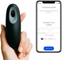 Moonbird Breathing Tool for Relaxation & Sleep Support – Calm, Meditasyon & Stres Desteği için Nefes Alma – Portre & Isıtma – Black Grey