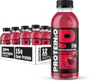 Protein2o Ενυδάτωση Ποτό - 2-σε-1 Liquid Clear Whey Protein Isolate and Electrolyte Drink - 15g Πρωτεΐνη, Βιταμίνες B5, B6 - Μετά την προπόνηση ανάκτηση - 16.9 Fl Oz - 12 Count Wild Cherry