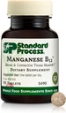Standart Süreç Manganese B12 - Bone & Connective Tound Health - Hemoglobin Formation Support - Gluten-Free, Non-Dairy & Non-Soy - 90 Tabletler (90 hizmet)