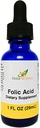 Sıvı B9 Folic Asit Supplements - VIT B Drops for Brain & Digestive Function, Liver Support - Gluten-Free, Non-GMO, Vegan - yetişkinler için Beslenme Supplement - 1 fl. oz.