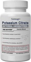 Superior Labs Κάλιο Κιτρικό 100 mg, Καθαρό Μη-ΓΤΟ Ηλεκτρολυτικό Ορυκτό, Χωρίς Πρόσθετα, Νεφρική Λίθος & pH Υποστήριξη, Μυϊκό Κραμπό Ανακούφιση, Καρδιακή & Νευρική Λειτουργία, Αλκαλοποιητική Ισορροπία, 120 Veg Caps
