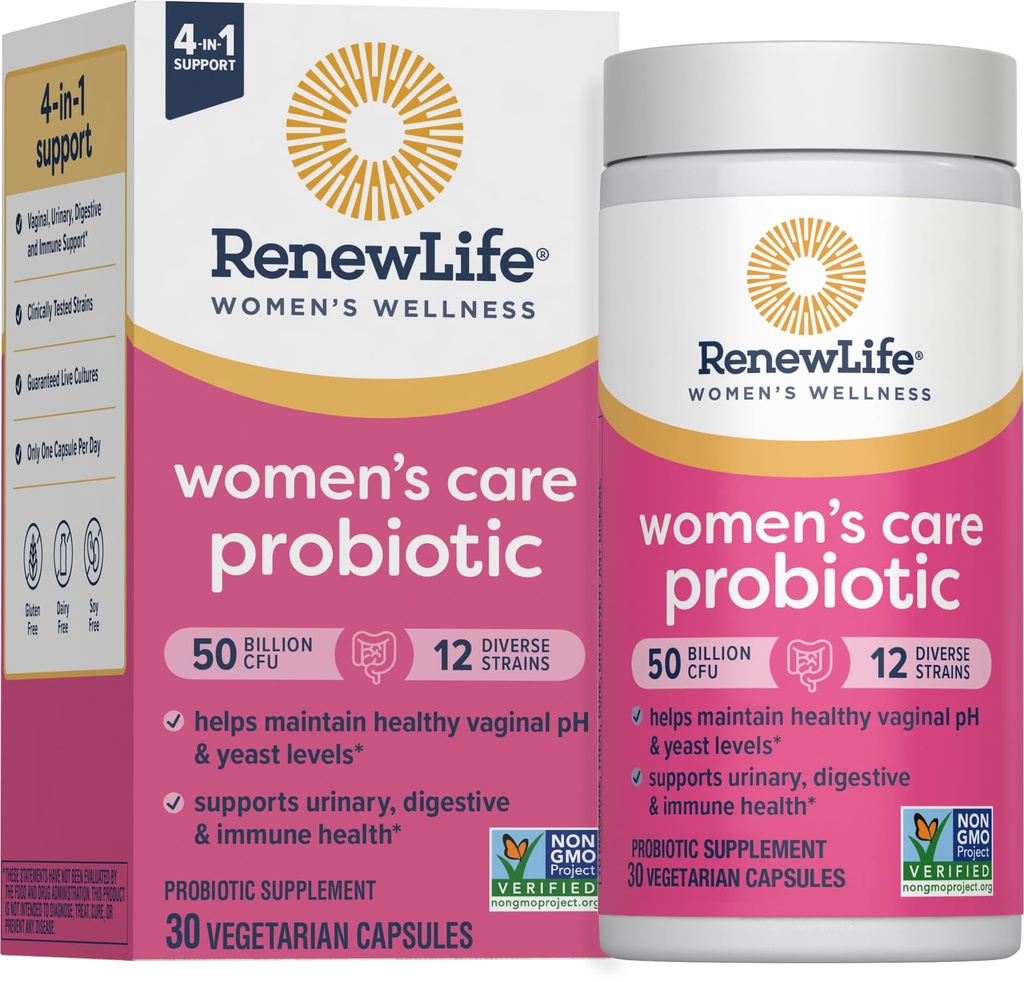 Yeni Yaşam Kadın Probiyotik Capsules, 50 Milyar CFU Garantili, pH Dengesi, Vaginal, Urinary, Digestive and Immune Health(2), L. Rhamnos GG, Dairy, Soy ve Gluten-Free, 30
