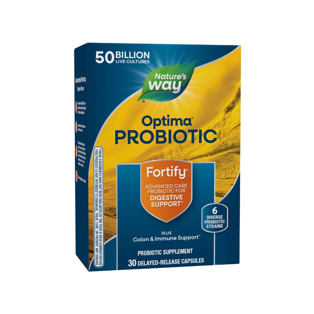 Ο δρόμος της φύσης Οχυρώστε Optima Probiotic για τους άνδρες και τις γυναίκες, 50 δισεκατομμύρια ζωντανές κουλτούρες, 6 στεφάνες, υποστηρίζει Digestive και ανοσοποιητική υγεία *, 30 κάψουλες (συσκευασία Μαΐου Vary)