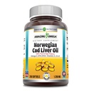 Amazing Omega Norveç Cod Liver Oil 1250 Mg Softgels Supplement | Omega-3, EPA, DHA, A, Vitamin D & Vitamin E (Orange | 250)