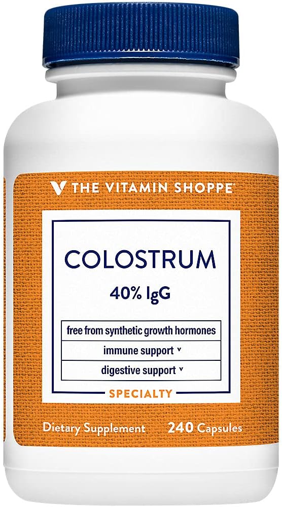 Colostrum 40% IGG - Supports Immune Health, Hormone & Antibiotic Free, Once Daily (240 Capsules) by The Vitamin Shoppe