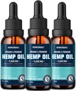 Hemp Oil (3-Pack) Yüksek Potency - En Güçlü Doğal Hemp Drops Organic Tincture with Vegan, Non-GMO 0701