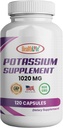 HealthLife Potassium Supplement, 1020 mg,60 Servings, 120 caps, Potassium Bicarbonate