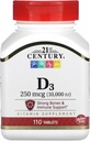 21. Yüzyıl D3 10, 000 Iu Tabletleri, 110 Kont (27504)