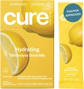 Cure Hydration | Plant-Based Electrolyte Drink Mix | Nodrew Sugar | Dehidrasyon Yardımı Banyo Su ile Yapılan | Non-GMO | Vegan | 8 Packets Kutu - Lemonade