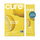Cure Hydration | Plant-Based Electrolyte Drink Mix | Nodrew Sugar | Dehidrasyon Yardımı Banyo Su ile Yapılan | Non-GMO | Vegan | 8 Packets Kutu - Lemonade