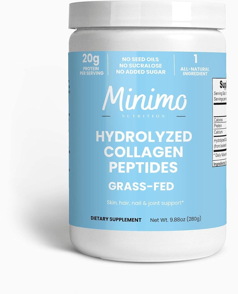 Grass-Fed Hydrolyzed Collagen,, Saçları, Nail, Skin, Bone ve Joint Health, Unflavored, 9.9 oz