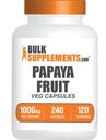 BulkSupplements.com Papaya Meyvesi Capsules - Carica Papaya, Herbal Supplement - Gluten Free, 1000 mg, 2 Capsules per Service, 240 (Kap 1)