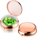 Pill Box Purse & Pocket Medicine Organizer Seyahat Pillbox Su Pill Case Metal Pill Konteynere For Vitamins, Fish Oil, Supplements (Rosealtı)