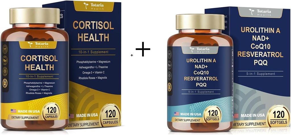 Totaria Cortisol συμπλήρωμα + Ουρολιθίνη ένα συμπλήρωμα