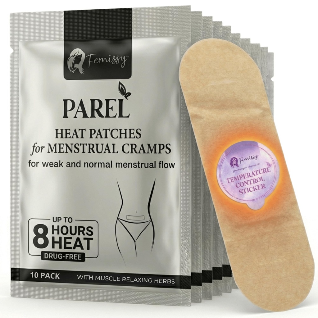 Herbal Term Heat Patches, Low-Normal Akışı için Teroredildi (10 Pack) – 8hr Long-Lasting, Drug-Free Isıtma Patch for Menstrual Cramps, Bloating & Back Ger – Skin-Safe, Güçlü Hold