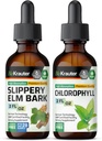 BIO KRAUTER Slippery Elm Tincture 2 Fl. Oz. & Chlorophyll Tincture 2 Fl. Oz.