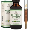 Çift Wood Supplements Mullein Leaf Drops for Lungs, 2 FL OZ (60 Hizmet), Destekler Lung & Respiratory Health (Better Absorbed Than Capsules)