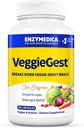 Enzymedica, VeggieGest, Digestive Enzymes, Yüksek Fiber Meals'tan Occasional Gas & Bloating Relief, Vegan & Vegetarian Diyets için Enzyme Mix for Digestive Health, 90 Count