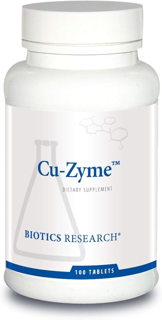 Biotics Araştırma Cu-Zyme Essential Mineral Supplement, Enerji Metabolism, Demir Aborpsiyon, Sağlıklı Bones, Immune Function 100 Tablets