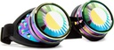 GloFX Polykro Wormhole Kaleidoskop Goggles - Festival Rave Kostüm Cosplay Prism EDM 3D Kaynak Goggles