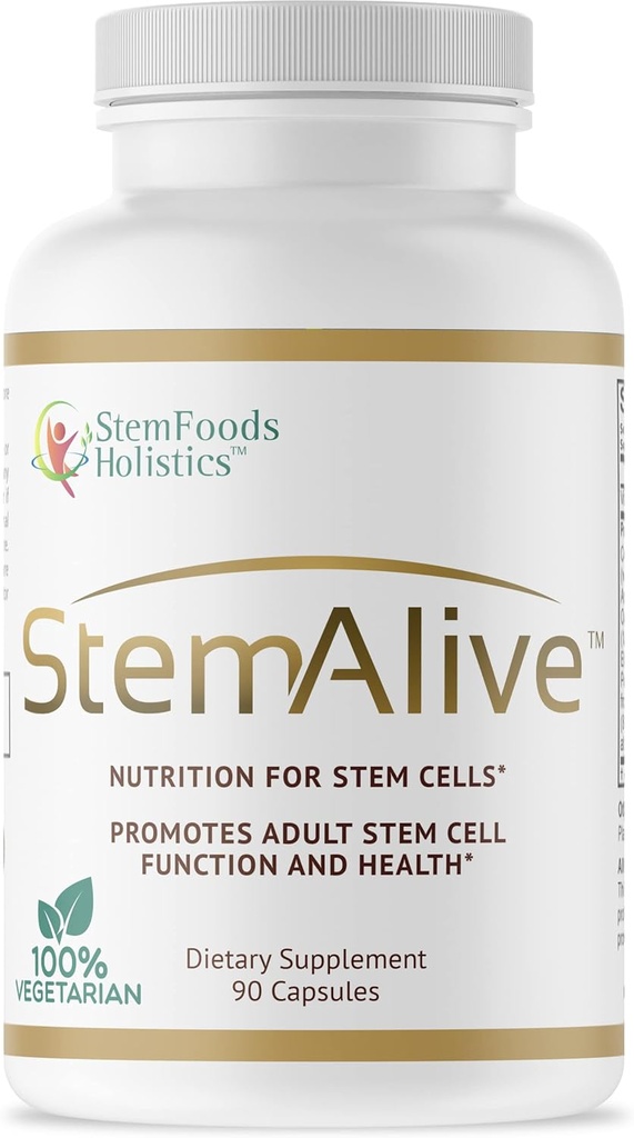 StemAlive - Προάγει τη διατροφή βλαστικών κυττάρων, λειτουργία και υγεία, 90 κάψουλες, από 100% φυσικές πηγές
