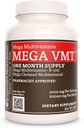 Remedy'nin Beslenme Mega VMT | Daily Multivitamin | 1.000 mg, 60 Vegan Capsules Diyetary Supplement with Herbs | One Moon Supply