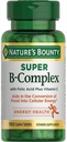 Nature's Bounty Super B-complex with Folic Acid Plus Vitamin C, 300 Tablet (2X 150 Kont Şişe)