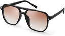 FEISEDY Retro Square Aviator Sun Cars Women Men 70s Vintage Trendy Plastik Pencere Gözlükleri B2835
