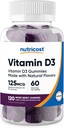 Nutricost Vitamin D3 Gummies 5.000 IU (12535), 120 Gummies - Karma Berry Flavored, 60 Hizmetler