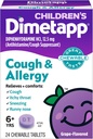 Dimetapp Children's Cough & Alerji Chewable, 24 Tablet, Grape