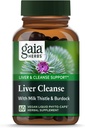 Gaia Herbs Liver Cleanse - Συκώτι για την υγεία συμπλήρωμα βοτάνων με γαϊδουράγκαθο, Burdock, Turmeric, Dandelion & More* - 60 Vegan Liquid Phyto-Caps (30 Servings)*