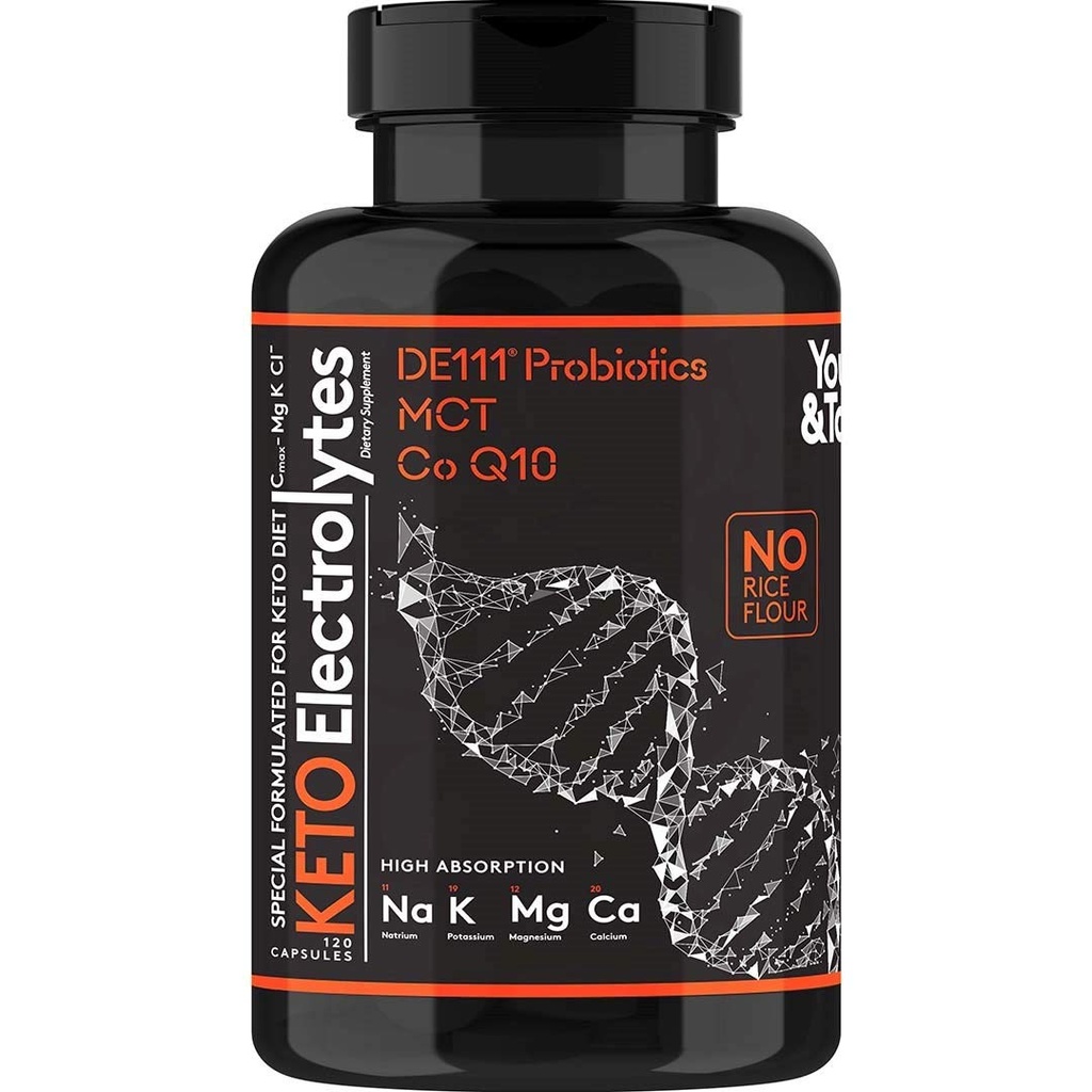 Mitsubishi Electrolyte Capsules with MCT, Magnezyum Pyum & çinko – Probiyotiks, CoQ10 & Vitamin D3 for Hydration, Energy, Fasting Support, Low Carb & Carnivore Diyetleri - 120 Unflavored Pills