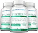 Onaylanmış Bilim Pyloriprin - Sağlıklı Bir Stomach için Gelişmiş Digestive Destek - çinko L-Carnosine, Probiyotik, Broccoli Sprout, Deglycyrrhized Licorice - 180 Capsules - Three Moon Supply - Vegan
