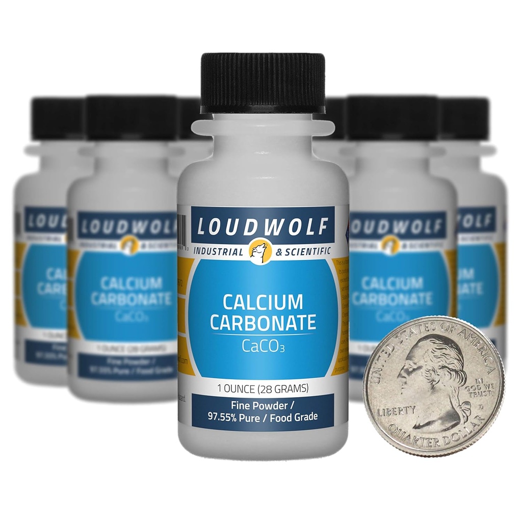 Kalsiyum Karbonat / 10 Ounces / 10 Şişe / 97.55% Pure Food Grade/Fine Toz