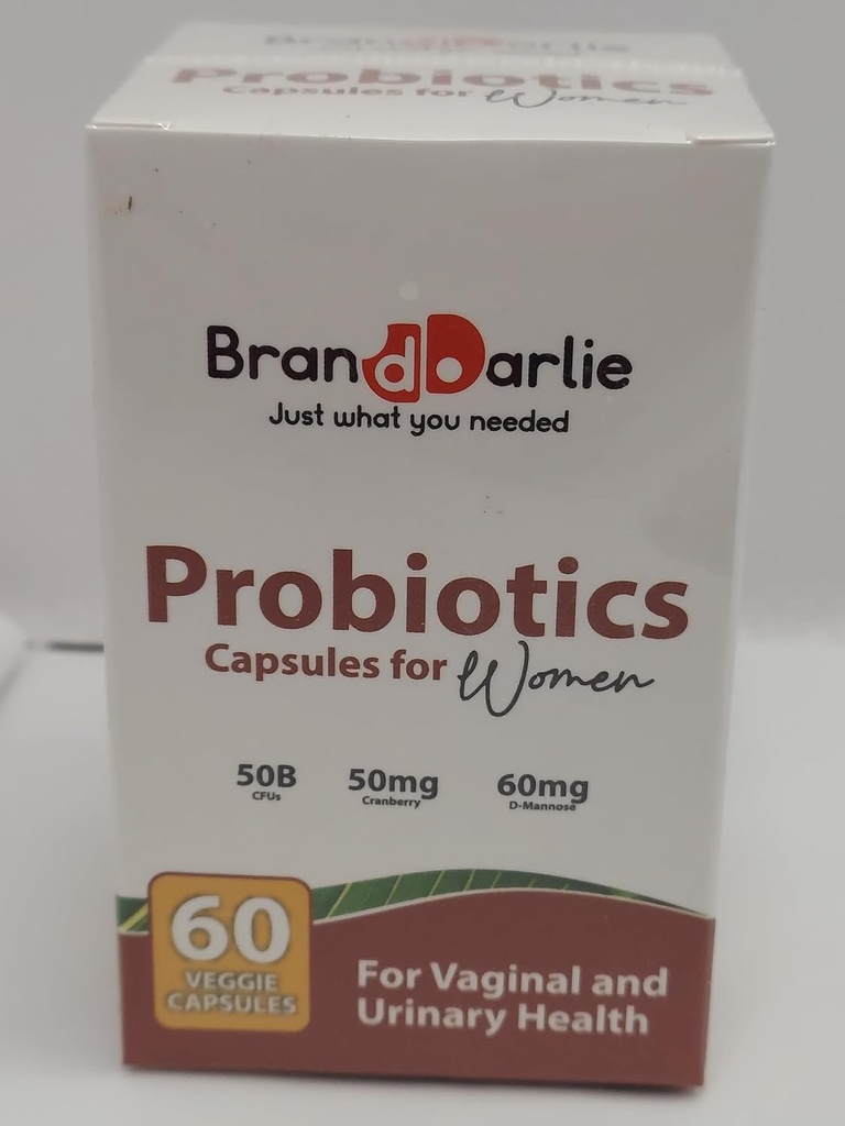 Kadınlar için Probiyotikler Capsules - 50 Milyar CFUs with Cranberry & D-Mannose for Vaginal and Urinary Health - 60 Veggie Capsules